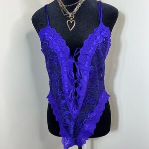 Victoria's Secret Deep Purple Lace Fabric